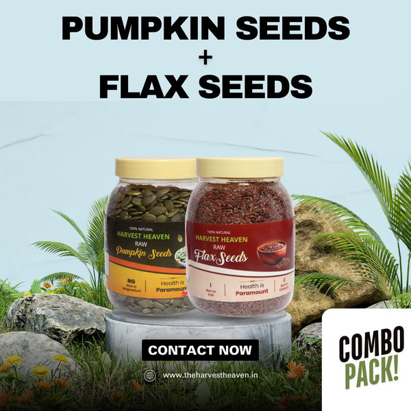 Combo Pack of 400g Each – Pumpkin Seeds & Flax Seeds