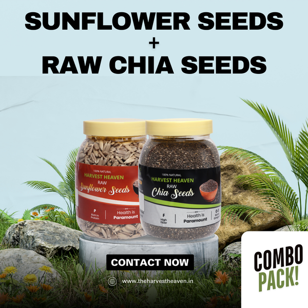 Combo Pack of 400g Each – Sunflower Seeds & Raw Chia Seeds