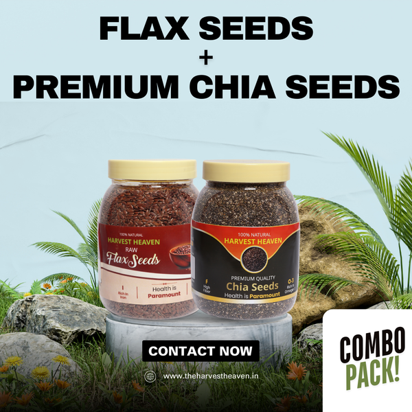 Combo Pack – 400g Flax Seeds & 500g Premium Chia Seeds