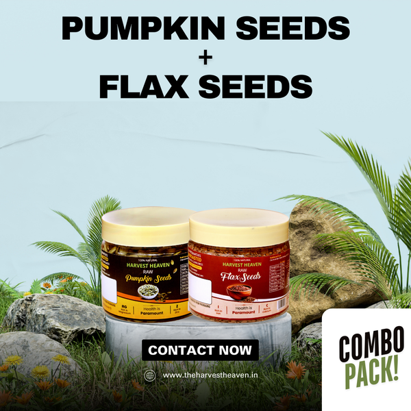 Combo Pack of 200g Each - Pumpkin Seeds and Flax Seed