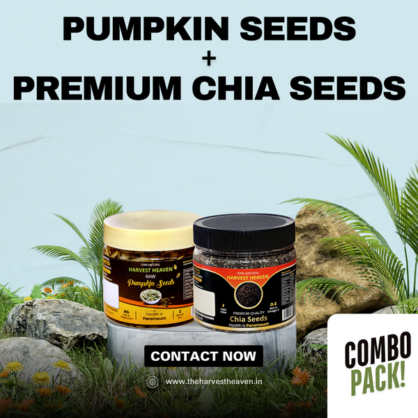 Combo Pack of 200g Each-Pumpkin Seeds and Premium Chia Seed