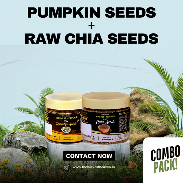 Combo Pack of 200g Each-Pumpkin Seeds and Raw Chia Seed