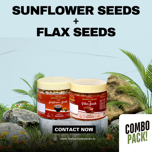 Combo Pack of 200g Each  - Sunflower Seeds and Flax Seeds