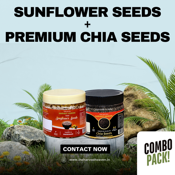 Combo Pack of 200g Each - Sunflower Seeds and Premium Chia Seeds